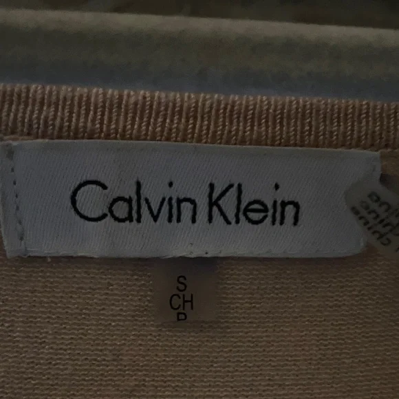 Calvin Klein Women's Blush Pink Cold Shoulder Sweater - Picture 3 of 3